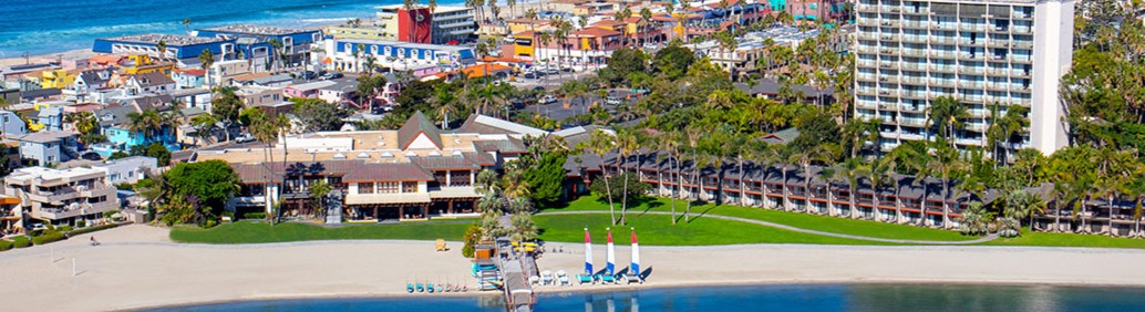 Aerial view of the Catamaan San Diego